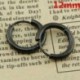 * 30 Fekete 12mm Nők egyszerű nagy hoop fülbevaló vékony fém kötél nagy karika szív ezüst ékszer