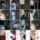 Ezüst színű fülbevaló három hosszú lánccal - bilétával - KPOP - BTS - Bangtan Boys