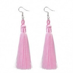 * 26 Pink Vintage nők Bohém fülbevaló Hosszú bojt Fringe Boho Dangle fülbevaló ékszerek