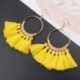 * 26 Pink Vintage nők Bohém fülbevaló Hosszú bojt Fringe Boho Dangle fülbevaló ékszerek