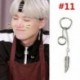 Ezüst színű fülbevaló hosszú lánccal - Tollal - Karikával - KPOP - BTS - Bangtan Boys - 11