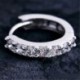 Elegáns női esküvői ékszerek ezüst fehér drágakövek Crystal Hoop fülbevaló ajándék