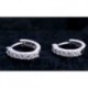 Elegáns női esküvői ékszerek ezüst fehér drágakövek Crystal Hoop fülbevaló ajándék