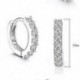 Elegáns női esküvői ékszerek ezüst fehér drágakövek Crystal Hoop fülbevaló ajándék