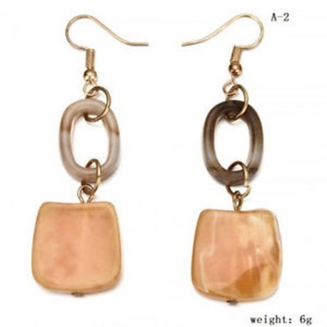 * A-2 (6,5 * 2 cm) Boho geometriai nők kerek dangle csepp horog fül fülbevaló fél ékszer JP