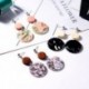 * A-2 (6,5 * 2 cm) Boho geometriai nők kerek dangle csepp horog fül fülbevaló fél ékszer JP