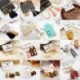 * 20 9 Párok / Arany készlet 6Pairs Nők koreai stílusú fülbevaló szett Tassel kristályos fül Stud Dangle Hook Chic