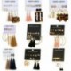 * 20 9 Párok / Arany készlet 6Pairs Nők koreai stílusú fülbevaló szett Tassel kristályos fül Stud Dangle Hook Chic