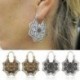 Ezüst Boho antik ezüst cigány indiai törzsi etnikai hoop Dangle Mandala fülbevalók Hot