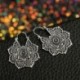 Ezüst Boho antik ezüst cigány indiai törzsi etnikai hoop Dangle Mandala fülbevalók Hot