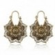 Ezüst Boho antik ezüst cigány indiai törzsi etnikai hoop Dangle Mandala fülbevalók Hot