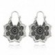 Ezüst Boho antik ezüst cigány indiai törzsi etnikai hoop Dangle Mandala fülbevalók Hot