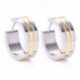 2 * 2Pcs Női Férfi strasszos kristály rozsdamentes acél huggie karika fülbevaló Új
