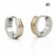 2 * 2Pcs Női Férfi strasszos kristály rozsdamentes acél huggie karika fülbevaló Új