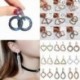 * 11 Színes Női luxus kerek strasszos kristály geometriai karika fülbevaló Stud ékszer ajándék