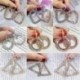 * 11 Színes Női luxus kerek strasszos kristály geometriai karika fülbevaló Stud ékszer ajándék