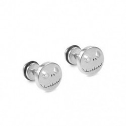 Ezüst Új Punk Barbell rozsdamentes acél csontváz fül Stud női / férfi Piercing fülbevaló