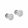 Ezüst Új Punk Barbell rozsdamentes acél csontváz fül Stud női / férfi Piercing fülbevaló
