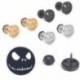 Ezüst Új Punk Barbell rozsdamentes acél csontváz fül Stud női / férfi Piercing fülbevaló