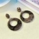 * 17 Dark BRown Női Boho Geometriai Dangle Drop Hook Akril gyanta fül fülbevaló ékszerek