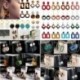 * 17 Dark BRown Női Boho Geometriai Dangle Drop Hook Akril gyanta fül fülbevaló ékszerek