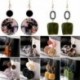 * 17 Dark BRown Női Boho Geometriai Dangle Drop Hook Akril gyanta fül fülbevaló ékszerek