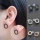 Fekete Vintage női punk rock kör fül fülbevalók Piercing fekete arany ezüst
