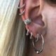 2 * Vintage fül klip mandzsetta Stud Dangle fülbevaló készlet nők Punk ezüst fülbevaló ékszerek