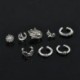 2 * Vintage fül klip mandzsetta Stud Dangle fülbevaló készlet nők Punk ezüst fülbevaló ékszerek