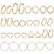 * 20 Ezüst (4,8 cm) Divattervezés Geometria Arany / Ezüst Nők Kerek Csepp Hoop Fülbevaló Ékszerek