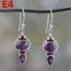 * E3 (3,2 * 1,1 cm) 925 Ezüst Ametiszt Holdkő Opál Ruby Topáz Dangle Drop Fülbevaló Hook Ékszerek