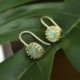 Női Opal Hook fülbevaló divatos évforduló 18 k arany töltött csepp dangle ajándék