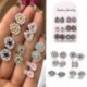 6Pairs / Set Boho Női Crystal strasszos fülbevaló Drop Ear fülbevaló ékszerek