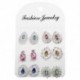 6Pairs / Set Boho Női Crystal strasszos fülbevaló Drop Ear fülbevaló ékszerek