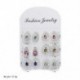 6Pairs / Set Boho Női Crystal strasszos fülbevaló Drop Ear fülbevaló ékszerek