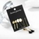 5Pairs / Set Gold Boho Geometry Circle Tassel Női fülbevaló fülbevalók