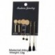 5Pairs / Set Gold Boho Geometry Circle Tassel Női fülbevaló fülbevalók