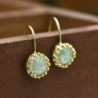 Női Opal Hook Fülbevaló Ékszerek Trendi Évforduló 18K Arany Töltött Dangle Drop
