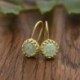 Női Opal Hook Fülbevaló Ékszerek Trendi Évforduló 18K Arany Töltött Dangle Drop