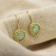 Női Opal Hook Fülbevaló Ékszerek Trendi Évforduló 18K Arany Töltött Dangle Drop