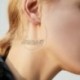 Femme Gold Női divatos nagy kör betűk baba nyilatkozat GoldDrop Dangle fülbevaló ékszerek