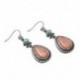 Nők Vintage Boho tibeti 925 ezüst türkiz dangle horog fülbevaló ékszerek