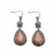Nők Vintage Boho tibeti 925 ezüst türkiz dangle horog fülbevaló ékszerek