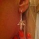 Kézzel készített 925 ezüstözött virágcsepp Dangle fülbevaló Vintage Retro ékszer Új