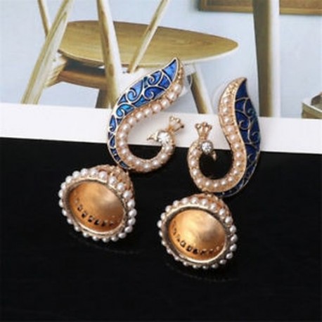 Női Retro Vintage Indiai Páva Jhumka Jhumki Drop Fülbevaló Cigány ékszerek