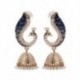 Női Retro Vintage Indiai Páva Jhumka Jhumki Drop Fülbevaló Cigány ékszerek