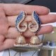 Női Retro Vintage Indiai Páva Jhumka Jhumki Drop Fülbevaló Cigány ékszerek