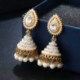 Retro indiai fülbevaló gyöngy medál Jhumka csepp fül Stud esküvői Dangle ékszerek
