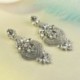 fehér Nők csillogó kristály strasszos fül Stud Dangle csepp fülbevaló esküvői ékszerek
