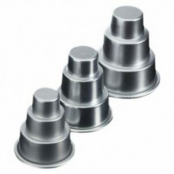 3db Három emeletes tortaforma - alumínium sütőforma - N2E9